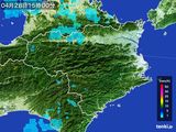 2015年04月28日の徳島県の雨雲レーダー