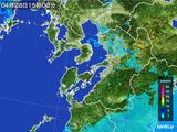 2015年04月28日の熊本県の雨雲レーダー