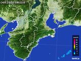 2015年04月29日の三重県の雨雲レーダー