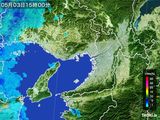 2015年05月03日の大阪府の雨雲レーダー