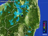2015年05月04日の福島県の雨雲レーダー