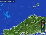 2015年05月04日の島根県の雨雲レーダー