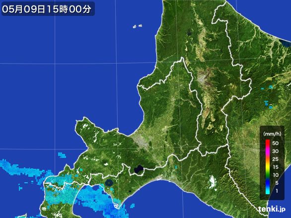 道央の雨雲レーダー(2015年05月09日)