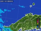 2015年05月11日の島根県の雨雲レーダー