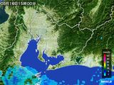 2015年05月16日の愛知県の雨雲レーダー