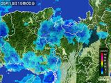 2015年05月18日の京都府の雨雲レーダー