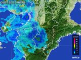 2015年05月18日の奈良県の雨雲レーダー