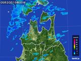 2015年05月20日の青森県の雨雲レーダー