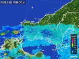 2015年05月23日の山口県の雨雲レーダー