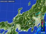 2015年05月29日の北陸地方の雨雲レーダー