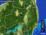 2015年05月29日の福島県の雨雲レーダー