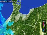 2015年05月30日の富山県の雨雲レーダー