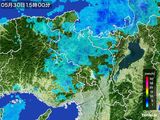 2015年05月30日の京都府の雨雲レーダー