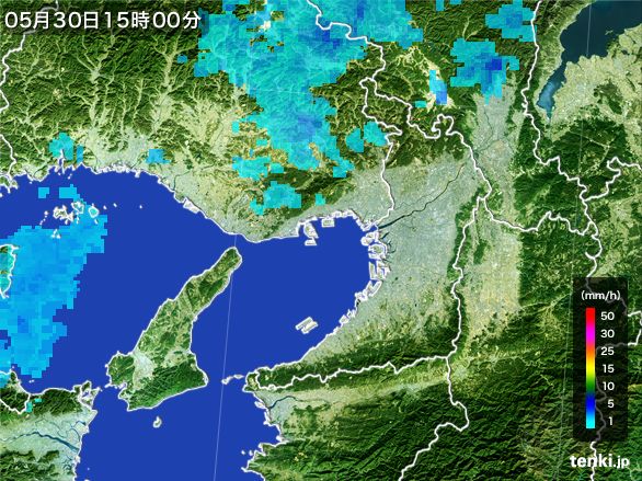 大阪府の雨雲レーダー(2015年05月30日)