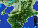 2015年05月30日の奈良県の雨雲レーダー