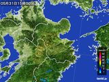 2015年05月31日の大分県の雨雲レーダー