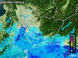 2015年06月03日の愛知県の雨雲レーダー