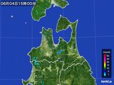 2015年06月04日の青森県の雨雲レーダー