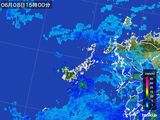 2015年06月08日の長崎県(五島列島)の雨雲レーダー