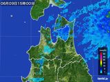 2015年06月09日の青森県の雨雲レーダー