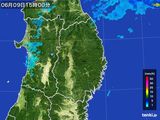 2015年06月09日の岩手県の雨雲レーダー
