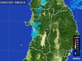 2015年06月09日の秋田県の雨雲レーダー