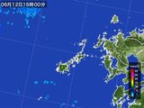 2015年06月12日の長崎県(五島列島)の雨雲レーダー