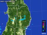 2015年06月12日の岩手県の雨雲レーダー