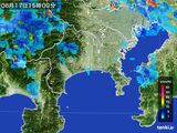 2015年06月17日の神奈川県の雨雲レーダー