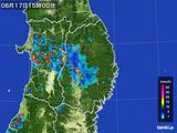 2015年06月17日の岩手県の雨雲レーダー
