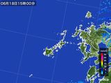 2015年06月18日の長崎県(五島列島)の雨雲レーダー