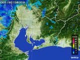 2015年06月19日の愛知県の雨雲レーダー