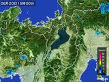 2015年06月20日の滋賀県の雨雲レーダー