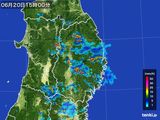 2015年06月20日の岩手県の雨雲レーダー