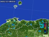 2015年06月21日の鳥取県の雨雲レーダー