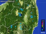 2015年06月22日の福島県の雨雲レーダー