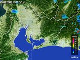 2015年06月23日の愛知県の雨雲レーダー
