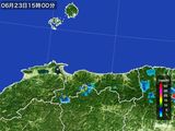 2015年06月23日の鳥取県の雨雲レーダー