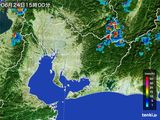 2015年06月24日の愛知県の雨雲レーダー