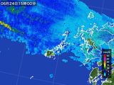 2015年06月24日の長崎県(五島列島)の雨雲レーダー