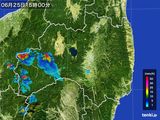 2015年06月25日の福島県の雨雲レーダー