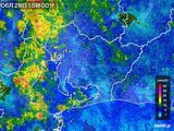 2015年06月26日の愛知県の雨雲レーダー