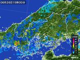 2015年06月26日の広島県の雨雲レーダー