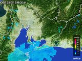 2015年06月27日の愛知県の雨雲レーダー