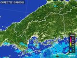 2015年06月27日の広島県の雨雲レーダー