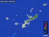 2015年06月28日の沖縄県の雨雲レーダー