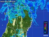 2015年06月28日の岩手県の雨雲レーダー