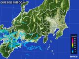 2015年06月30日の関東・甲信地方の雨雲レーダー