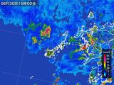 2015年06月30日の長崎県(五島列島)の雨雲レーダー