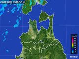 2015年06月30日の青森県の雨雲レーダー